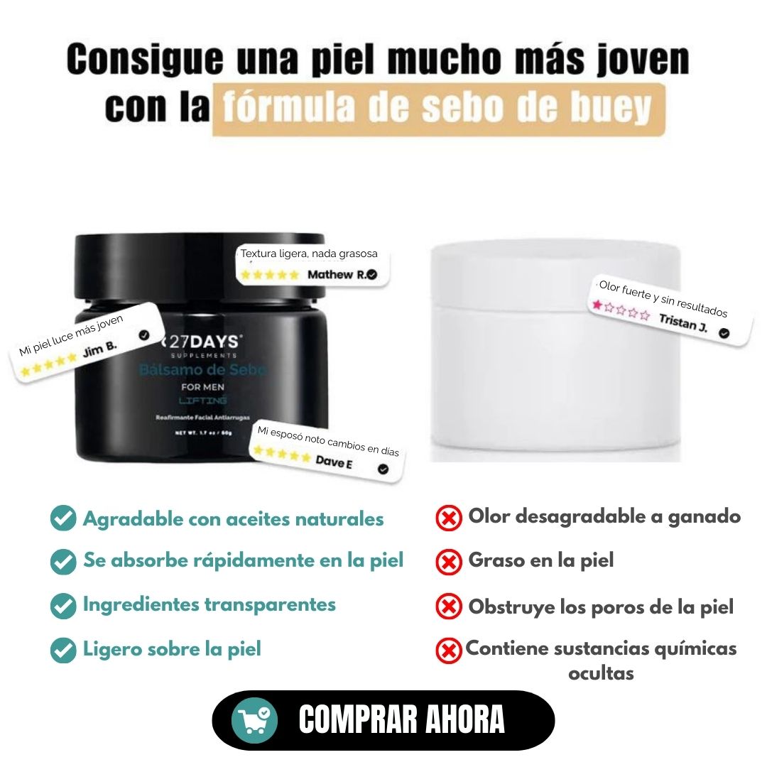 Bálsamo de Sebo Lifting + Reafirmante Facial Antiarrugas