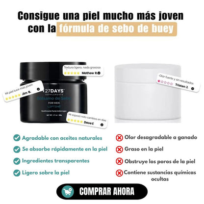 Bálsamo de Sebo Lifting + Reafirmante Facial Antiarrugas