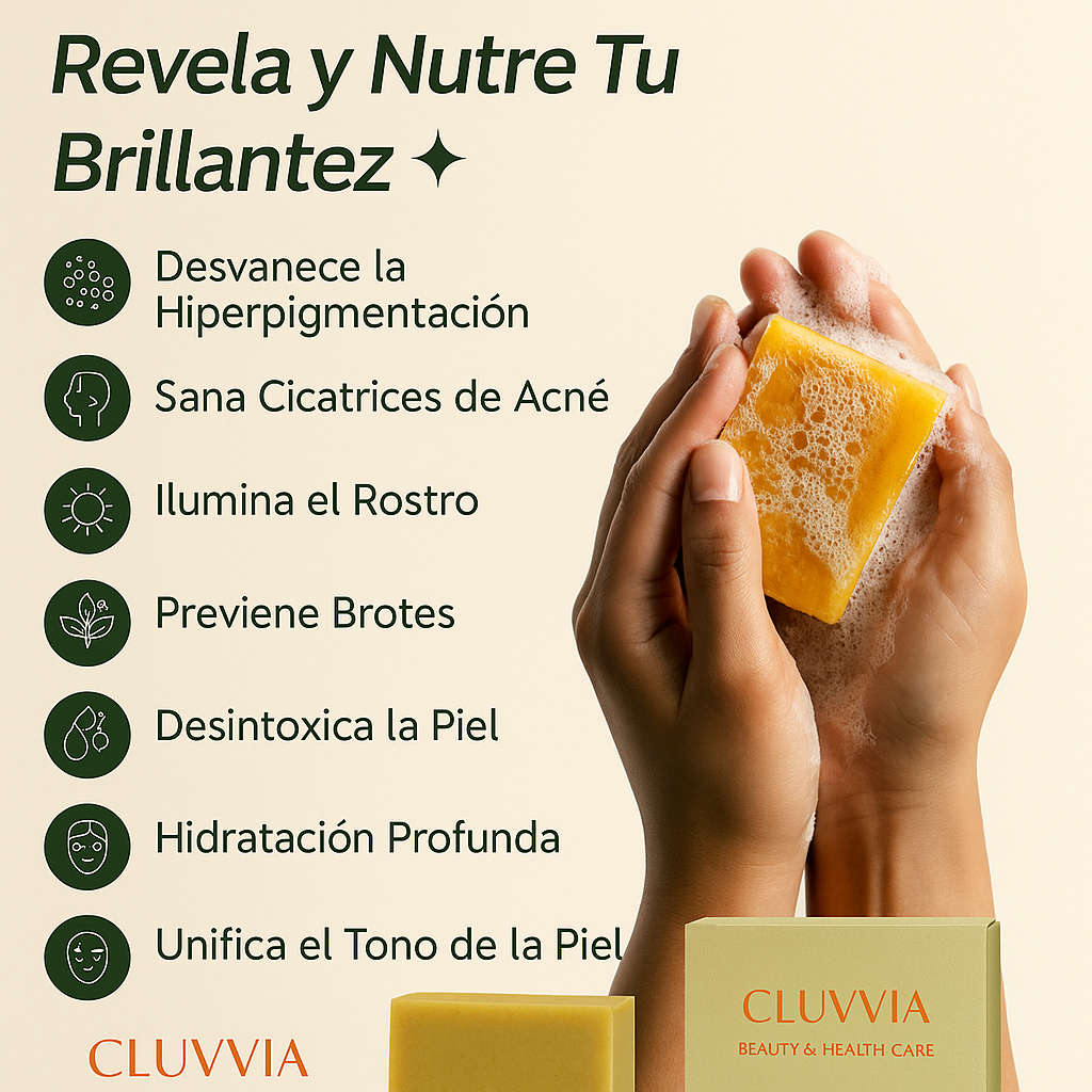 JABÓN DE CÚRCUMA Y ÁCIDO KÓJICO CLUVVIA®