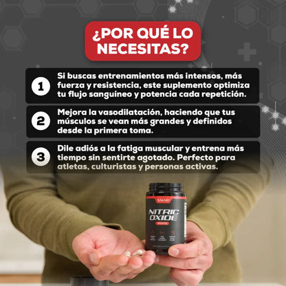 Nitric Oxide Booster | Potencia tu rendimiento al máximo.